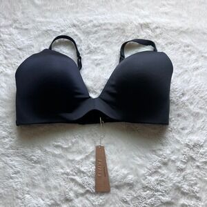 Skims Wireless Form Maternity T-Shirt Demi Nursing Bra Onyx Black Size 38DD NWT